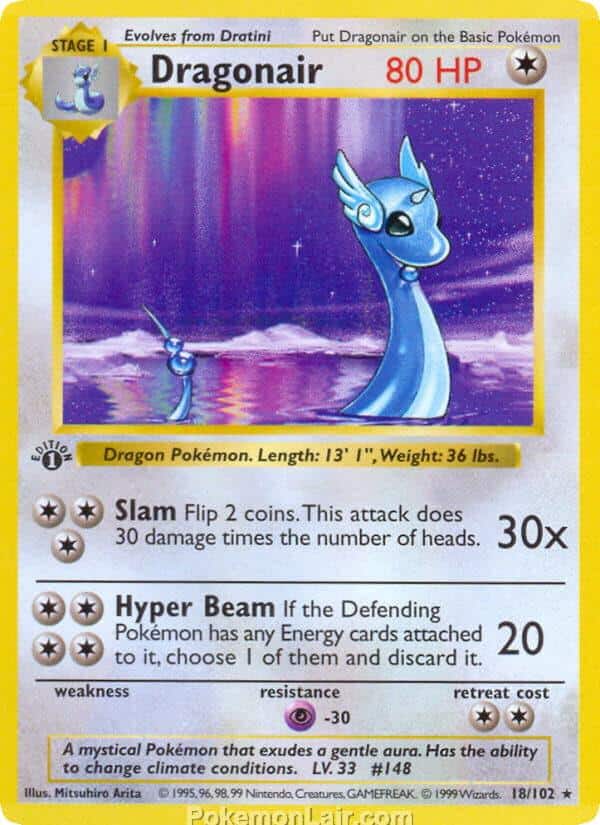 1999 Pokémon TCG Base Set - 18 - Dragonair