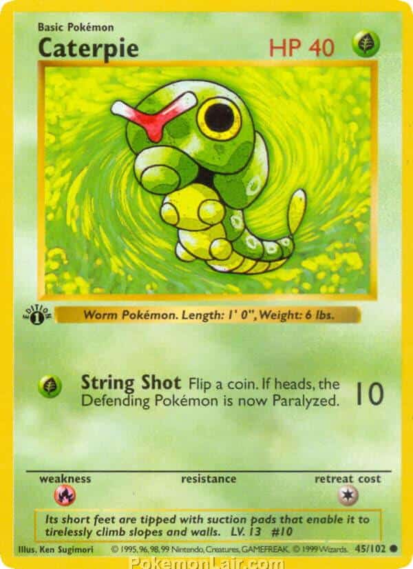 1999 Pokémon TCG Base Set - 45 - Caterpie