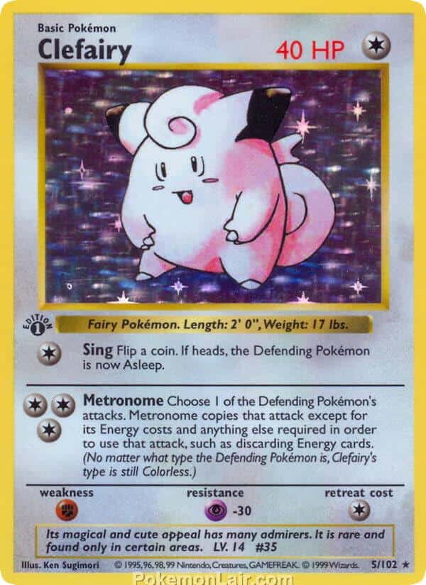 1999 Pokémon TCG Base Set - 5 - Clefairy