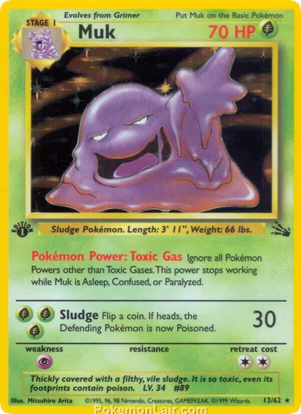 1999 Pokémon TCG Fossil Set - 13 - Muk