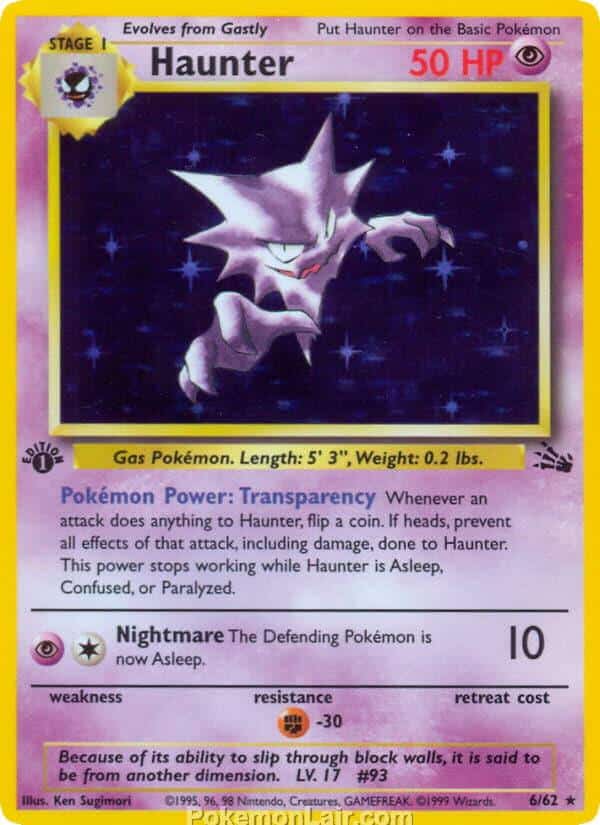 1999 Pokémon TCG Fossil Set - 6 - Haunter