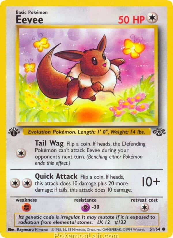 1999 Pokémon TCG Jungle Set - 51 - Eevee