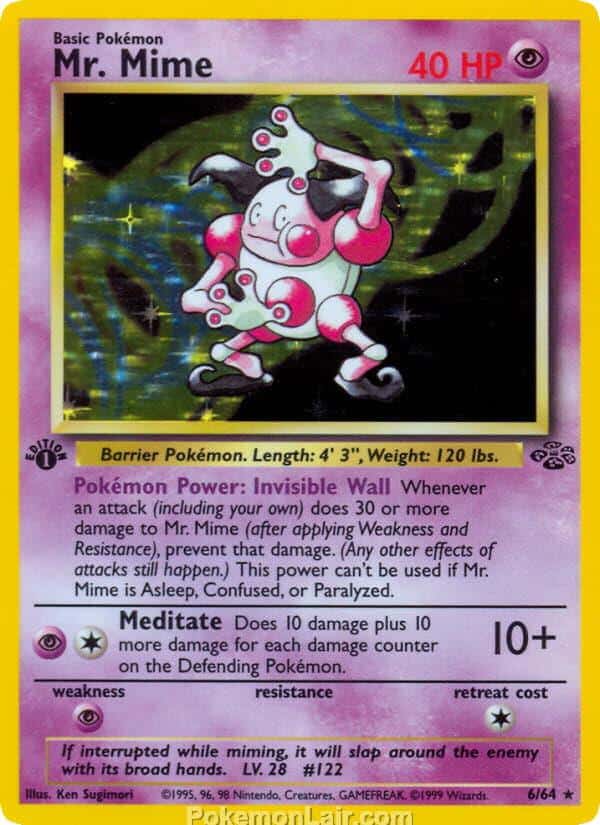 1999 Pokémon TCG Jungle Set - 6 - Mr. Mime