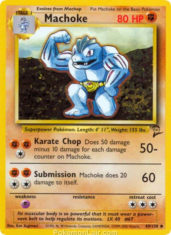 2000 Pokémon TCG Base 2 Set - 49 - Machoke