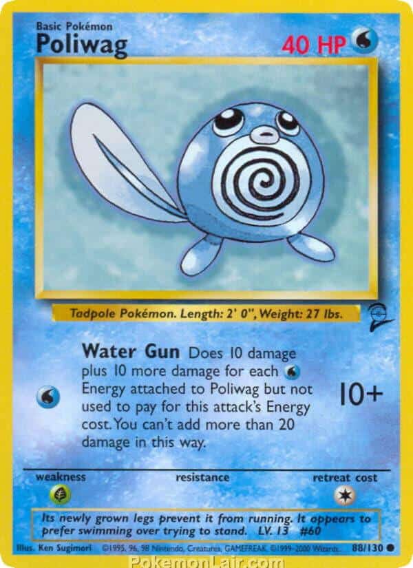 2000 Pokémon TCG Base 2 Set - 88 - Poliwag