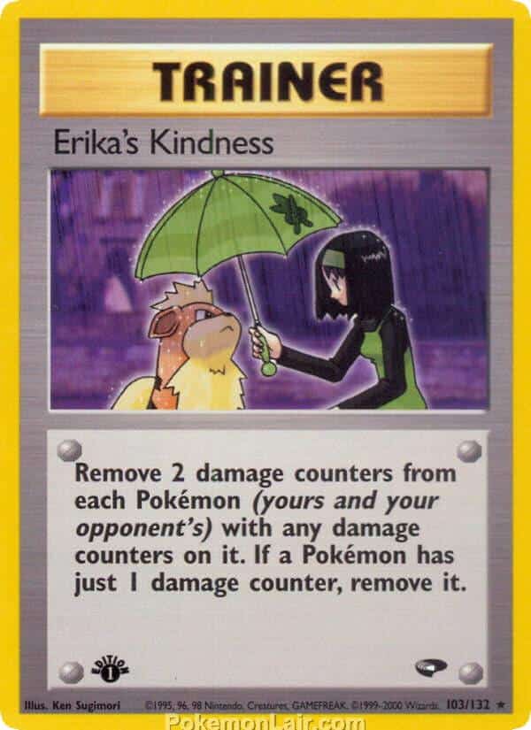 2000 Pokemon Trading Card Game Gym Challenge Price List 103 Erikas Kindness