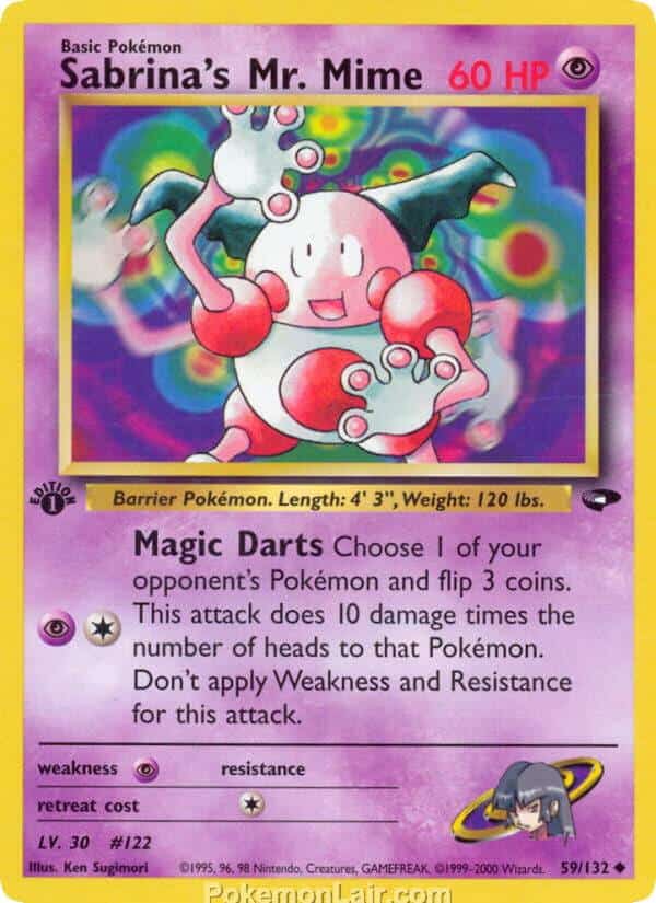 2000 Pokémon TCG Gym Challenge Set - 59 - Sabrinas Mr. Mime