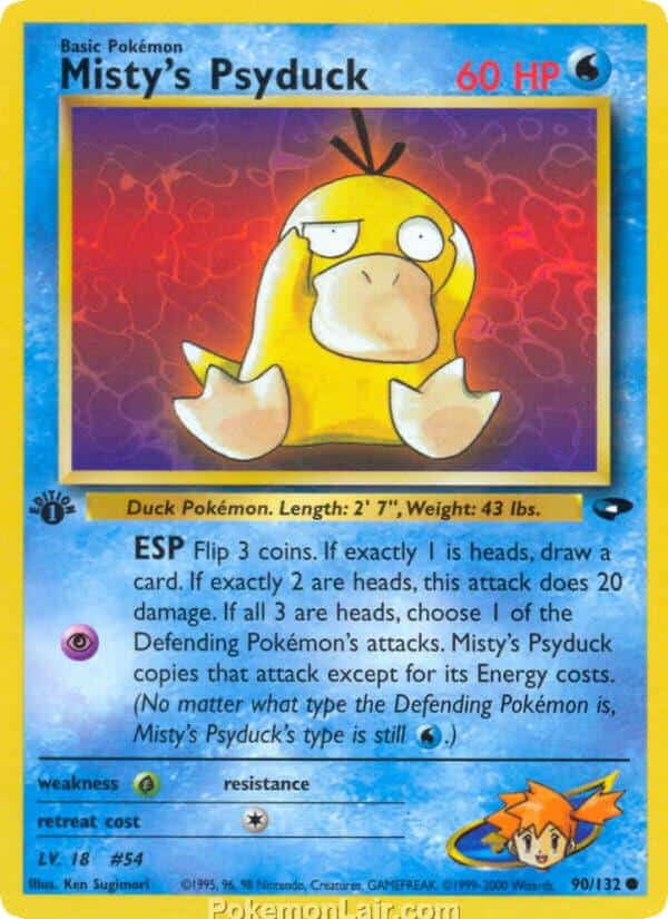 2000 Pokémon TCG Gym Challenge Set - 90 - Mistys Psyduck