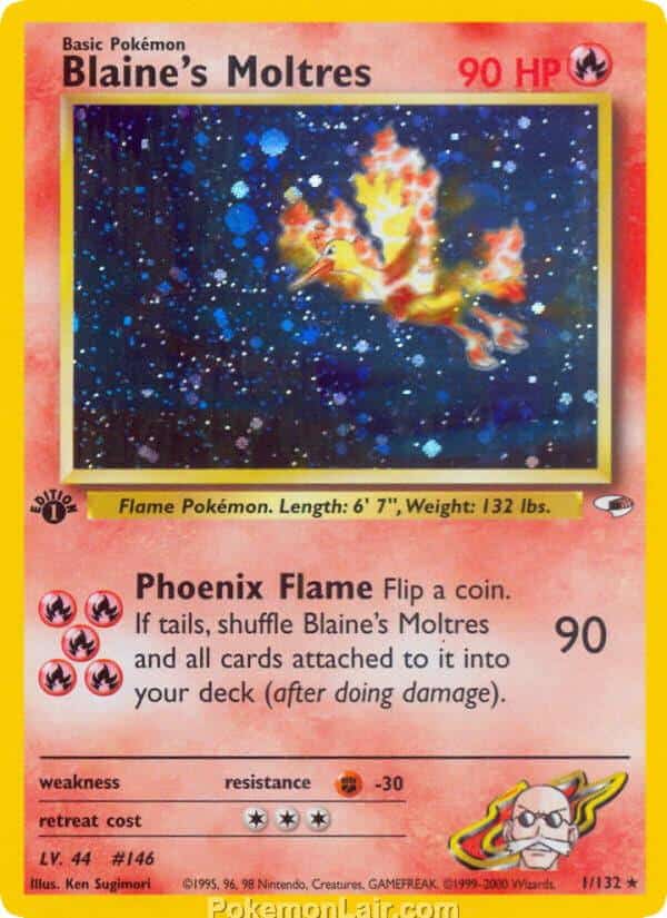 2000 Pokémon TCG Gym Heroes Set - 1 - Blaines Moltres