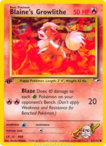 2000 Pokémon TCG Gym Heroes Set - 62 - Blaines Growlithe