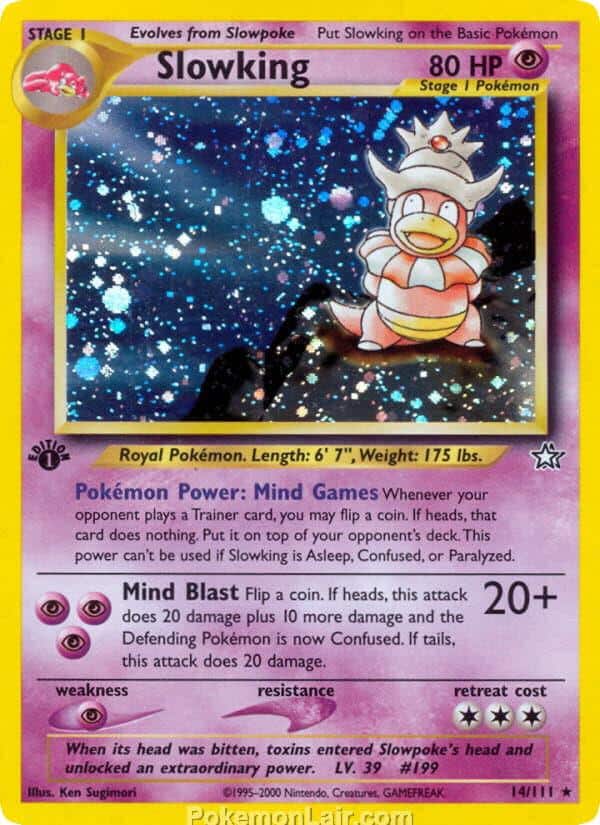 2000 Pokemon Trading Card Game NEO Genesis Set 14 Slowking