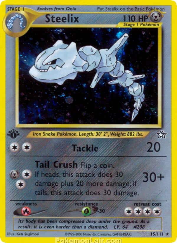 2000 Pokemon Trading Card Game NEO Genesis Set 15 Steelix