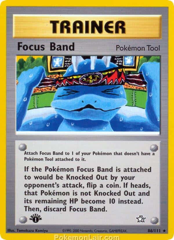 2000 Pokemon Trading Card Game NEO Genesis Set 86 Focus Band