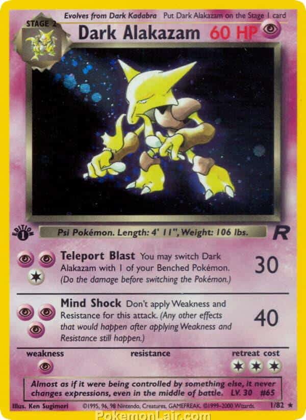 2000 Pokémon TCG Team Rocket Set - 1 - Dark Alakazam