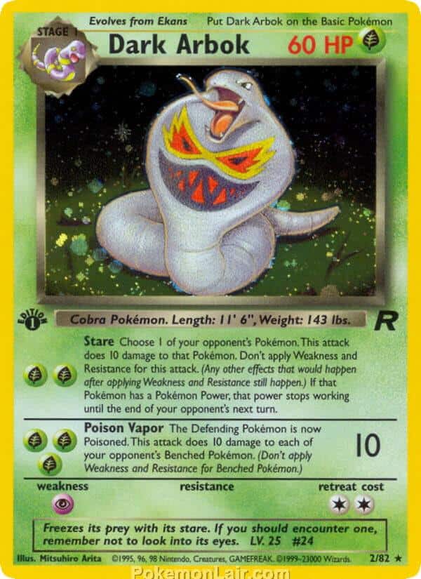 2000 Pokémon TCG Team Rocket Set - 2 - Dark Arbok