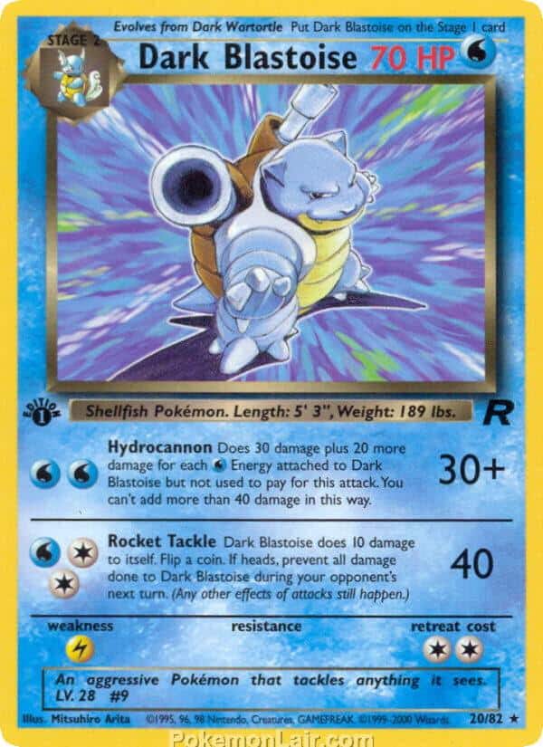 2000 Pokémon TCG Team Rocket Set - 20 - Dark Blastoise