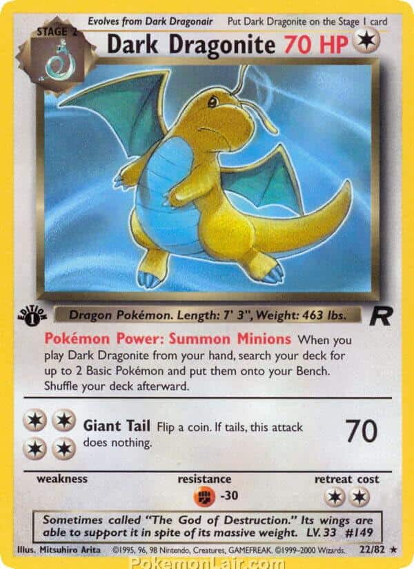 2000 Pokémon TCG Team Rocket Set - 22 - Dark Dragonite