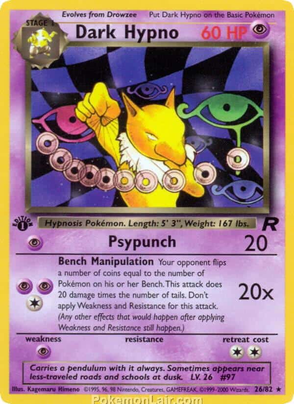 2000 Pokémon TCG Team Rocket Set - 26 - Dark Hypno