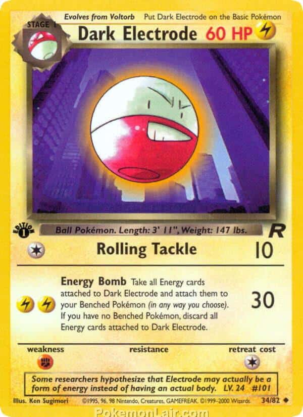 2000 Pokémon TCG Team Rocket Set - 34 - Dark Electrode