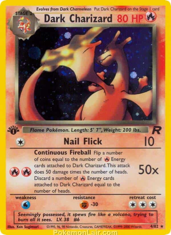 2000 Pokémon TCG Team Rocket Set - 4 - Dark Charizard