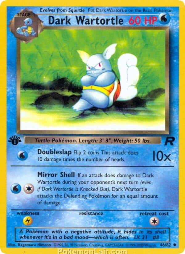 2000 Pokémon TCG Team Rocket Set - 46 - Dark Wartortle