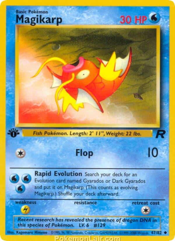 2000 Pokémon TCG Team Rocket Set - 47 - Magikarp