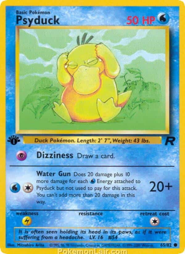 2000 Pokémon TCG Team Rocket Set - 65 - Psyduck