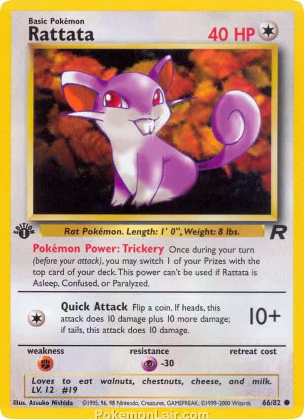 2000 Pokémon TCG Team Rocket Set - 66 - Rattata