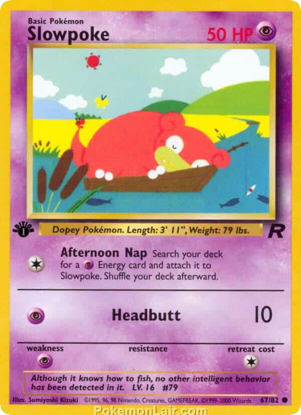 2000 Pokémon TCG Team Rocket Set - 67 - Slowpoke