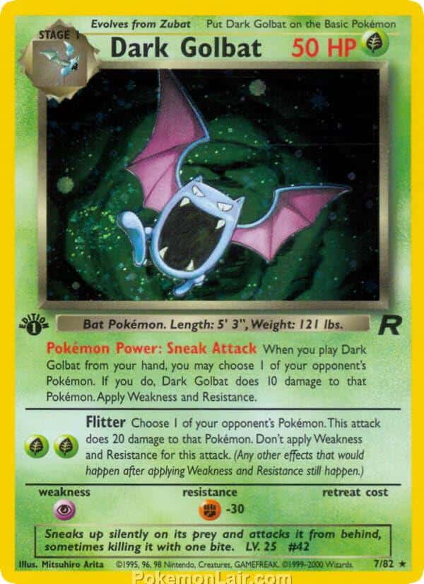 2000 Pokémon TCG Team Rocket Set - 7 - Dark Golbat