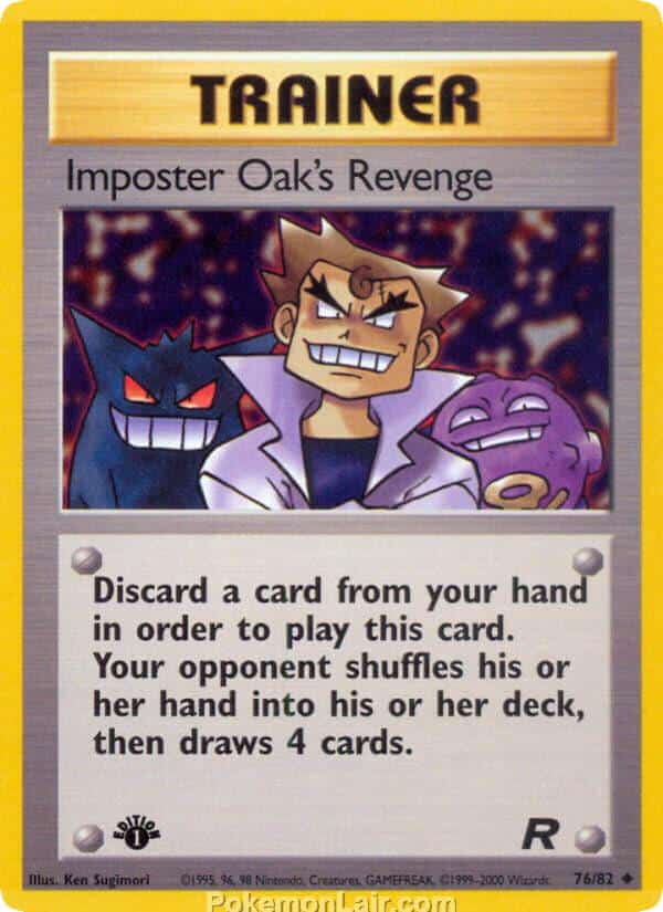 2000 Pokémon TCG Team Rocket Set - 76 - Imposter Oaks Revenge