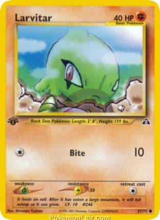 2001 Pokemon Trading Card Game NEO Discovery Set 57 Larvitar