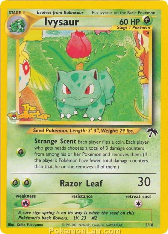 2001 Pokemon Trading Card Game NEO Southern Islands Set 5 Ivysaur