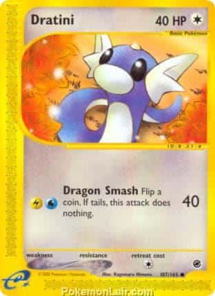 2002 Pokemon Trading Card Game Expedition Base Set 107 Dratini