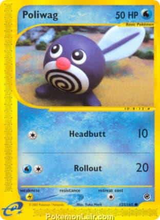 2002 Pokemon Trading Card Game Expedition Base Set 125 Poliwag