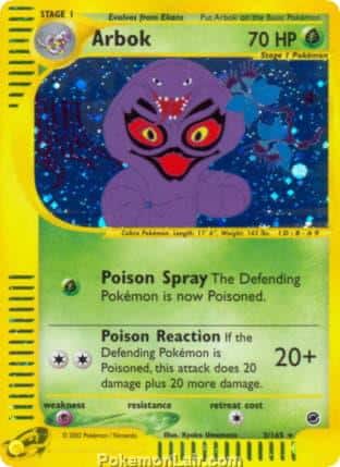 2002 Pokemon Trading Card Game Expedition Base Set 3 Arbok