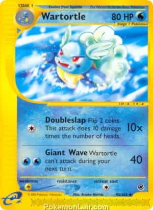 2002 Pokemon Trading Card Game Expedition Base Set 92 Wartortle