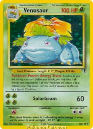 2002 Pokemon Trading Card Game Legendary Collection Set 18 Venusaur