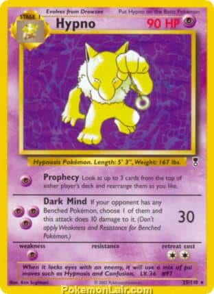 2002 Pokemon Trading Card Game Legendary Collection Set 25 Hypno