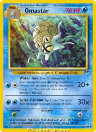 2002 Pokemon Trading Card Game Legendary Collection Set 58 Omastar