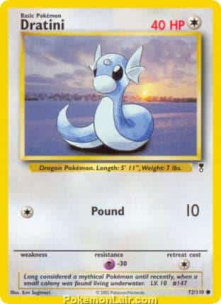 2002 Pokemon Trading Card Game Legendary Collection Set 72 Dratini