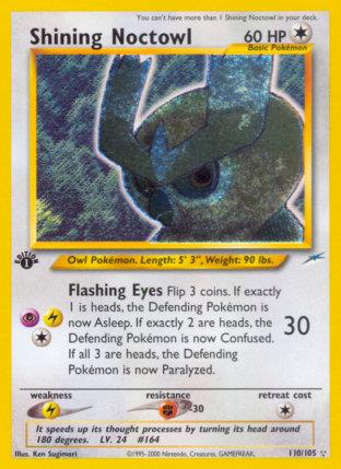 2002 Pokemon Trading Card Game NEO Destiny Price List 110 Shining Noctowl