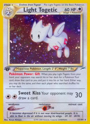 2002 Pokemon Trading Card Game NEO Destiny Price List 15 Light Togetic