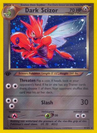 2002 Pokemon Trading Card Game NEO Destiny Price List 9 Dark Scizor