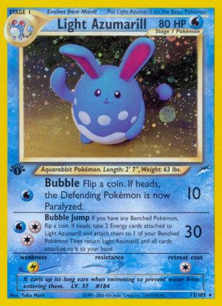 2002 Pokemon Trading Card Game NEO Destiny Set 13 Light Azumarill