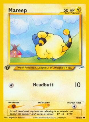 2002 Pokemon Trading Card Game NEO Destiny Set 75 Mareep