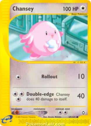 2003 Pokemon Trading Card Game Aquapolis Price List 69 Chansey