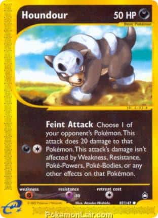 2003 Pokemon Trading Card Game Aquapolis Price List 87 Houndour