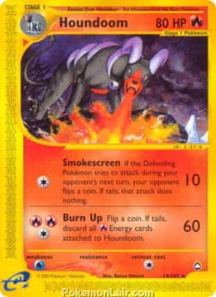 2003 Pokemon Trading Card Game Aquapolis Set 14 Houndoom