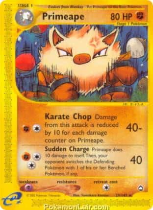 2003 Pokemon Trading Card Game Aquapolis Set 29 Primeape